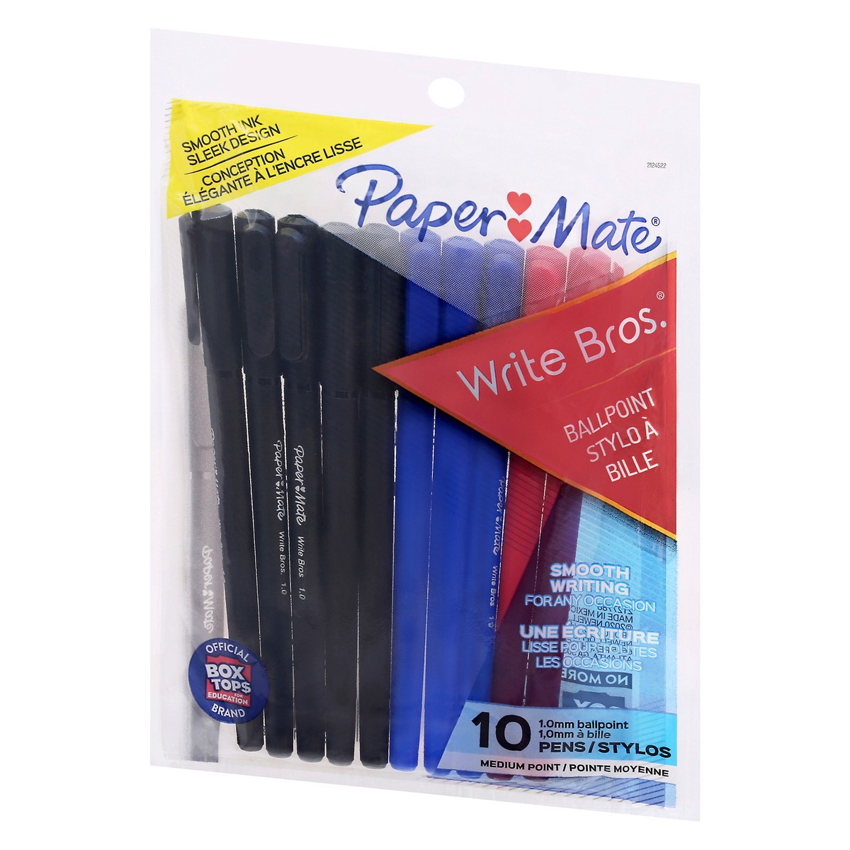 slide 2 of 9, Paper Mate Write Bros. Medium Point Ballpoint Pen 10 ea Bag, 10 ct