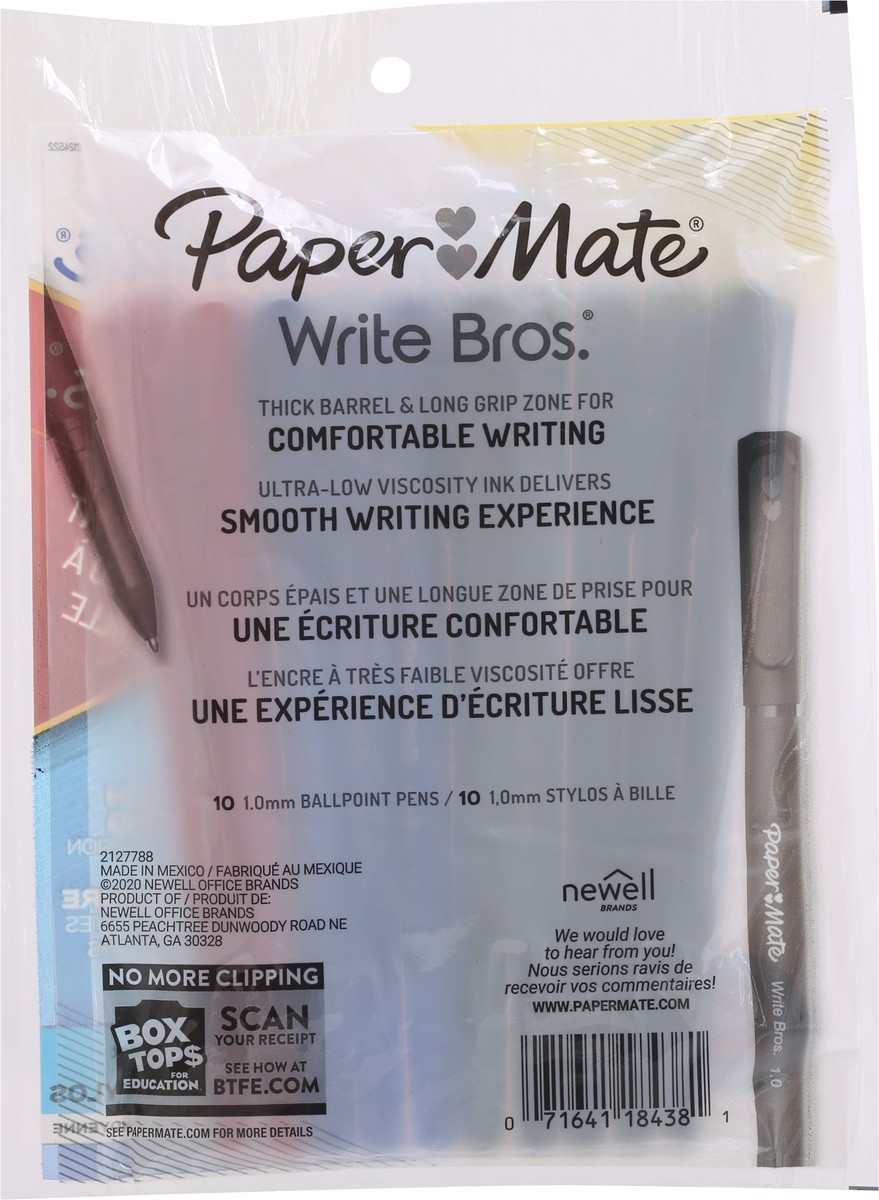slide 8 of 9, Paper Mate Write Bros. Medium Point Ballpoint Pen 10 ea Bag, 10 ct
