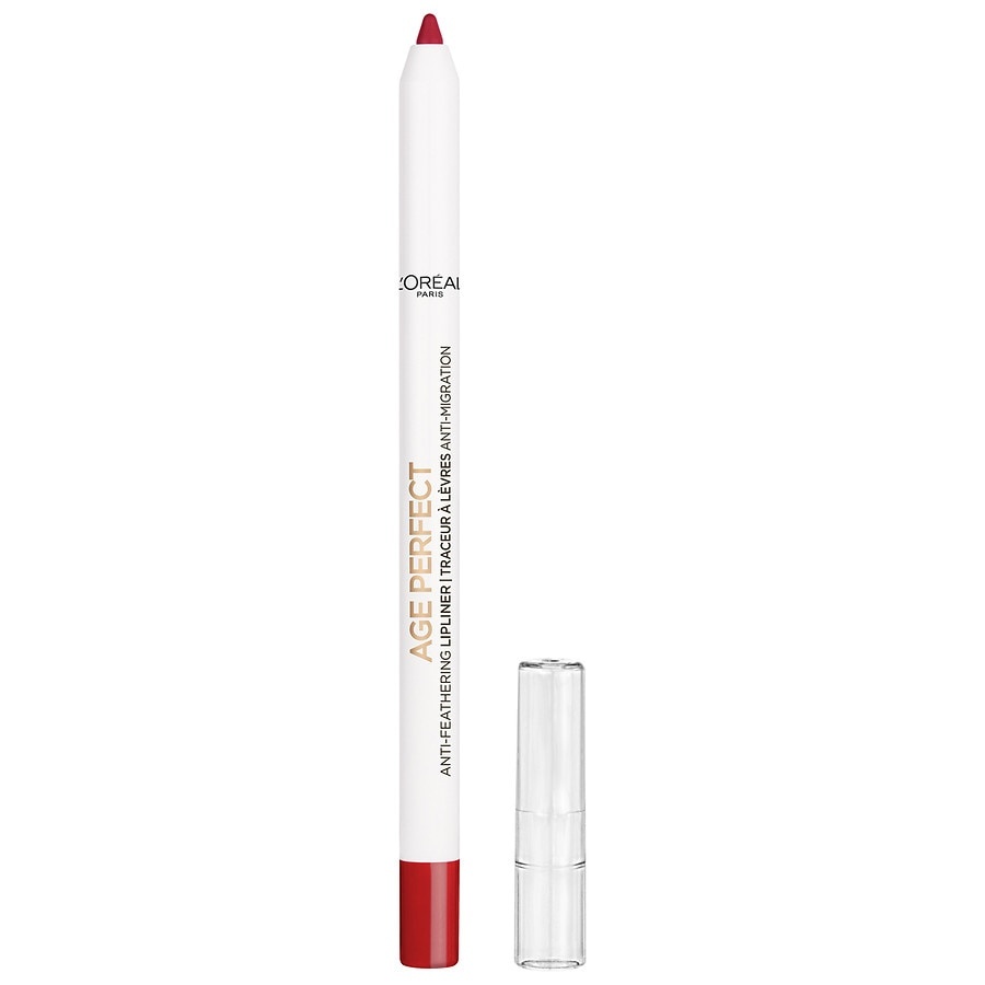 slide 1 of 1, L'Oréal Age Perfect Anti-Feathering Lip Liner - Smooth Application, Flaming Carmin, 04 oz
