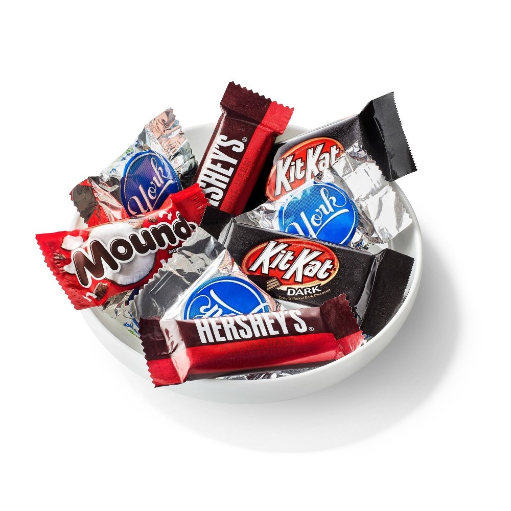 slide 2 of 3, Hershey's Dark Chocolate Lovers Candy Assortment Snack Size Party Pack, 32.89 oz