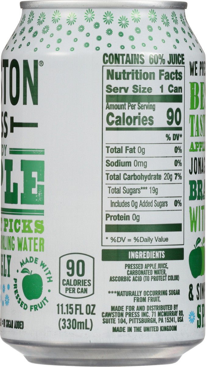 slide 5 of 9, Cawston Press Sparkling Apple Juice Beverage - 11.5 fl oz, 4 ct; 11.15 fl oz