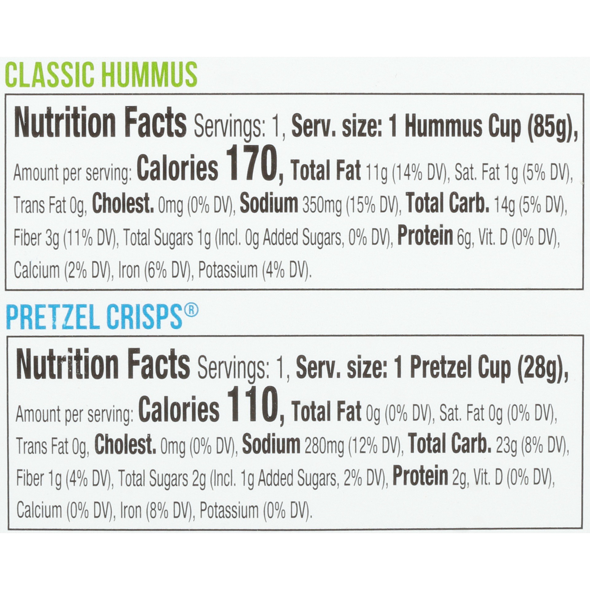 slide 7 of 8, Tribe On The Go - Classic Hummus And Pretzel Crisps, 4 oz