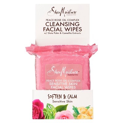 slide 1 of 2, SheaMoisture Peace Rose Facial Cleansing Wipes, 30 ct