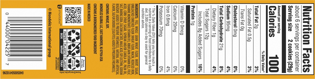 slide 8 of 9, Newtons Soft & Fruit Chewy Fig Cookies, (Fig Bars), 6.5 oz, 6.5 oz