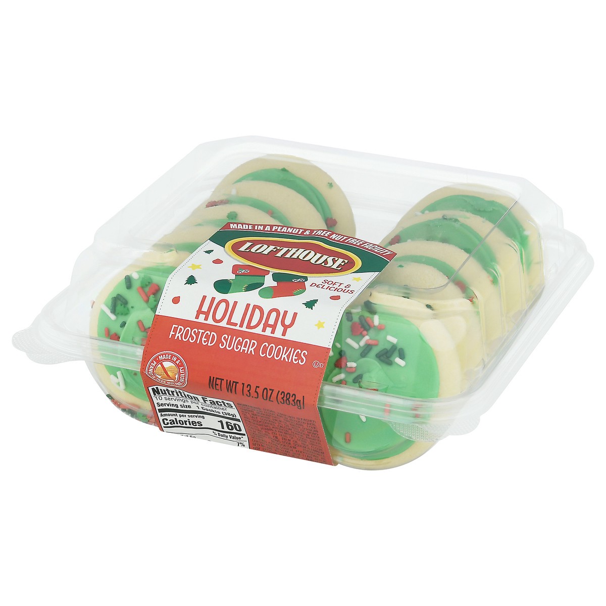 slide 6 of 17, Lofthouse Holiday Frosted Sugar Cookies 13.5 oz, 13.5 oz