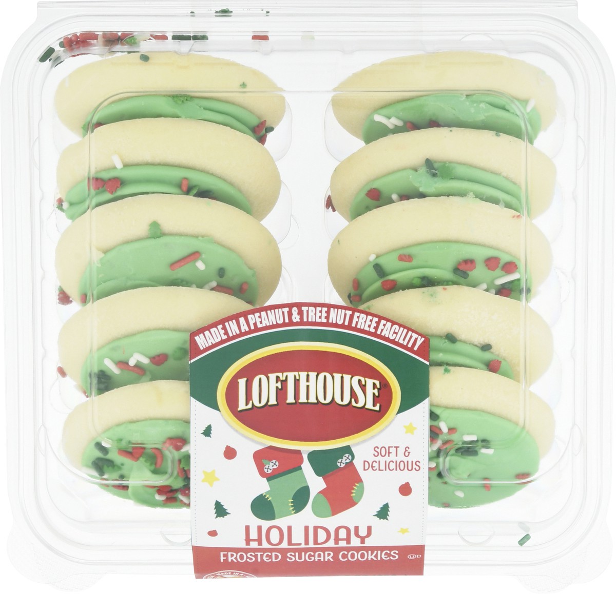 slide 5 of 17, Lofthouse Holiday Frosted Sugar Cookies 13.5 oz, 13.5 oz