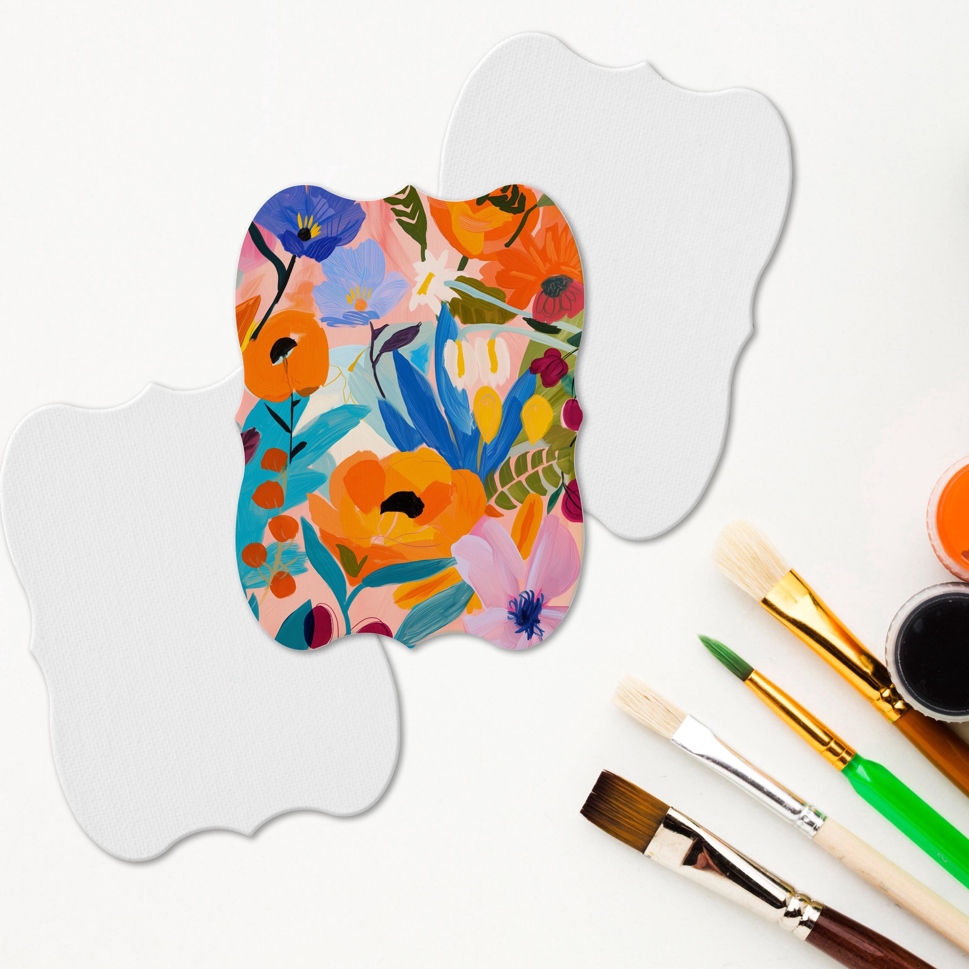 slide 4 of 4, 5 Pack 4" Shaped Magnetic Canvas Panels By Craft Smart, 5 ct