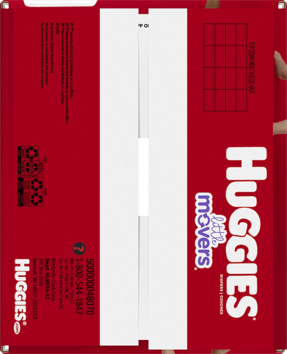 slide 4 of 9, Huggies Little Movers Diapers - Size 6, 52 ct