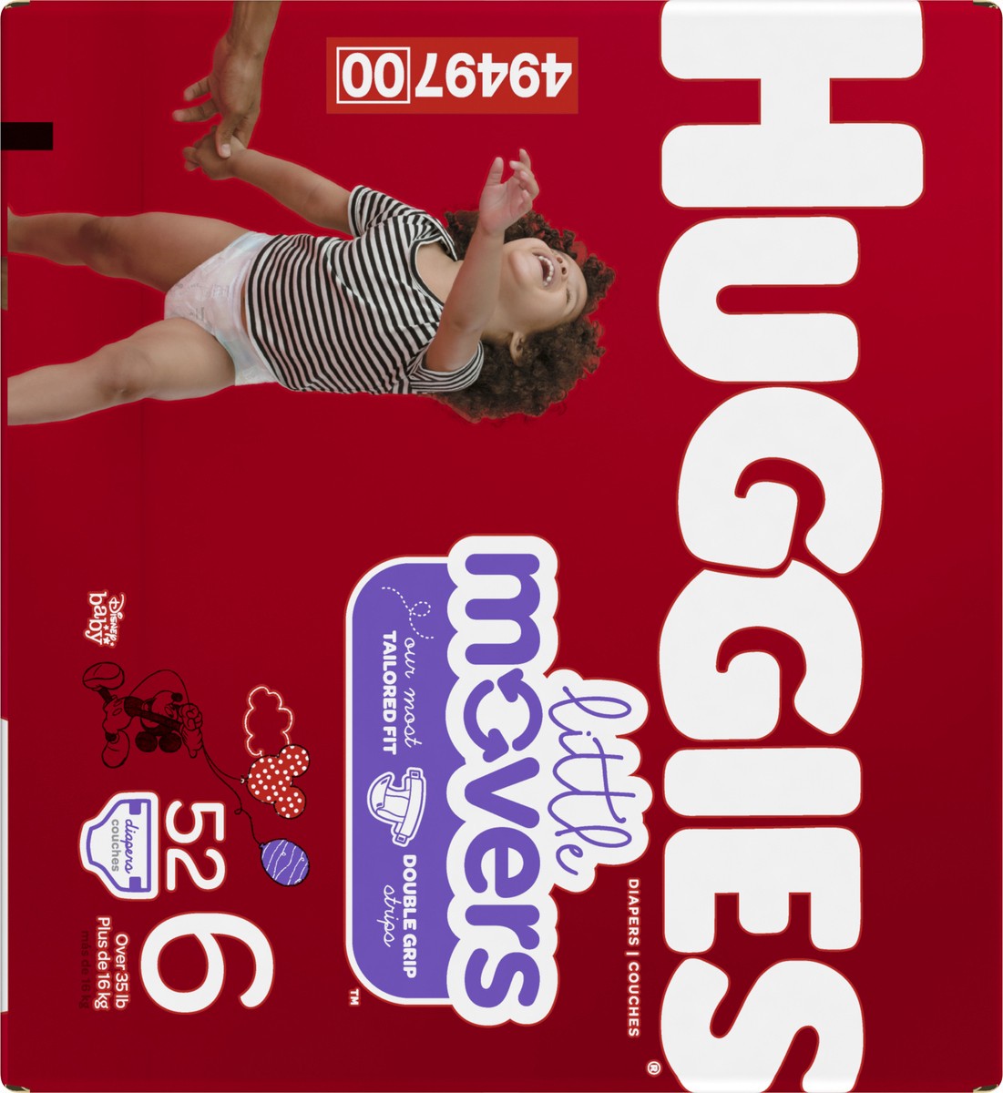 slide 5 of 9, Huggies Little Movers Diapers - Size 6, 52 ct