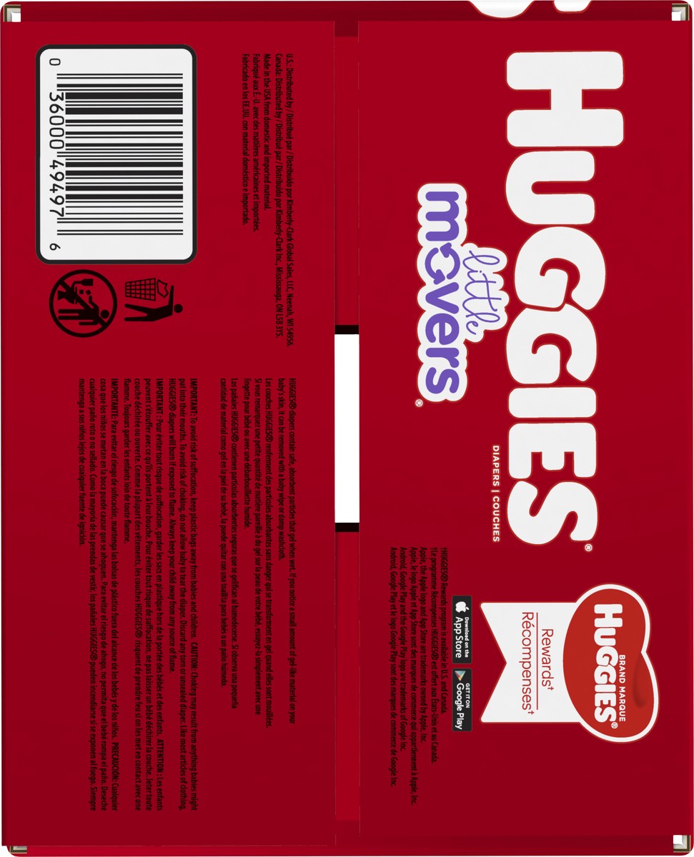 slide 9 of 9, Huggies Little Movers Diapers - Size 6, 52 ct