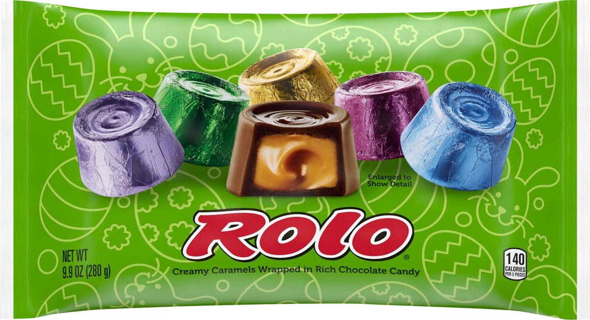 slide 3 of 6, Rolo Rich Chocolate Caramels, Easter Candy Bag, 9.9 oz, 9.9 oz