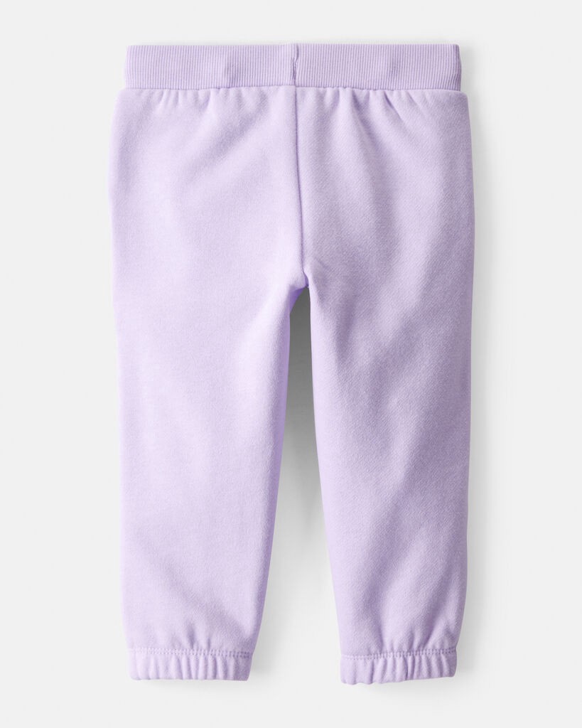 slide 2 of 3, Carter's Carters Baby Girl DayDream Fleece Drawstring Joggers - Purple Lavender 12M, 1 ct