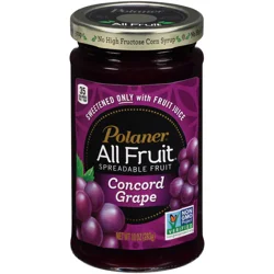 Polaner All Fruit Concord Grape Spreadable Fruit, Grape Fruit Spread, Gluten Free, 10 oz