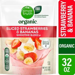 Simple Truth Organic® Sliced Strawberries and Bananas Smoothie Blend