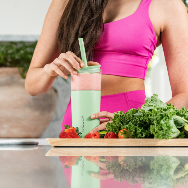 slide 11 of 25, Reduce Matcha Aspen Glass Tumbler, 20 oz