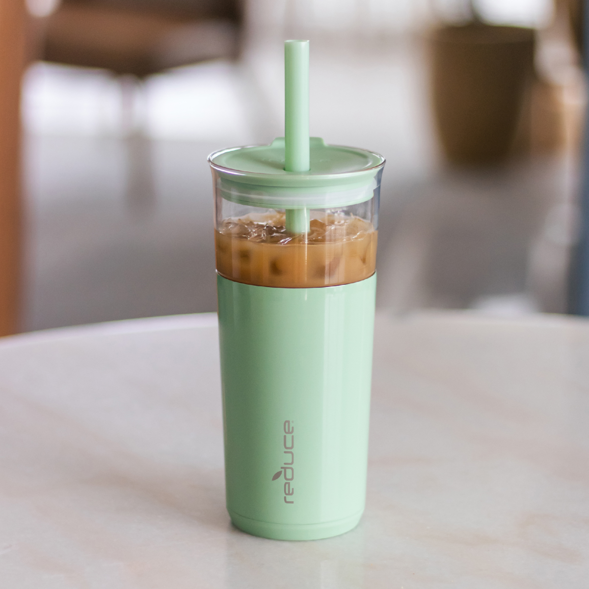 slide 3 of 25, Reduce Matcha Aspen Glass Tumbler, 20 oz