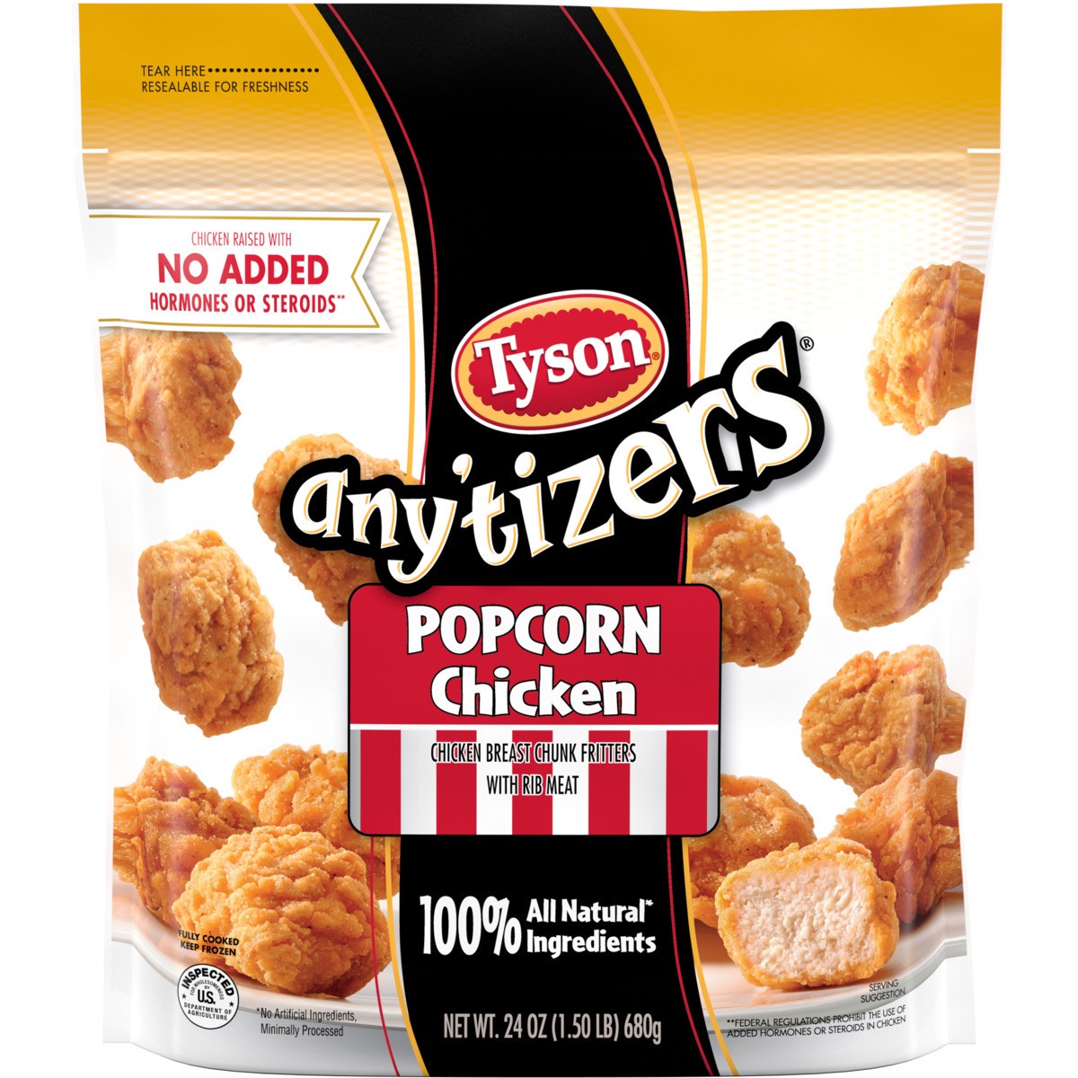 slide 4 of 4, Tyson Any'tizers Popcorn Chicken, 24 oz. (Frozen), 24 oz