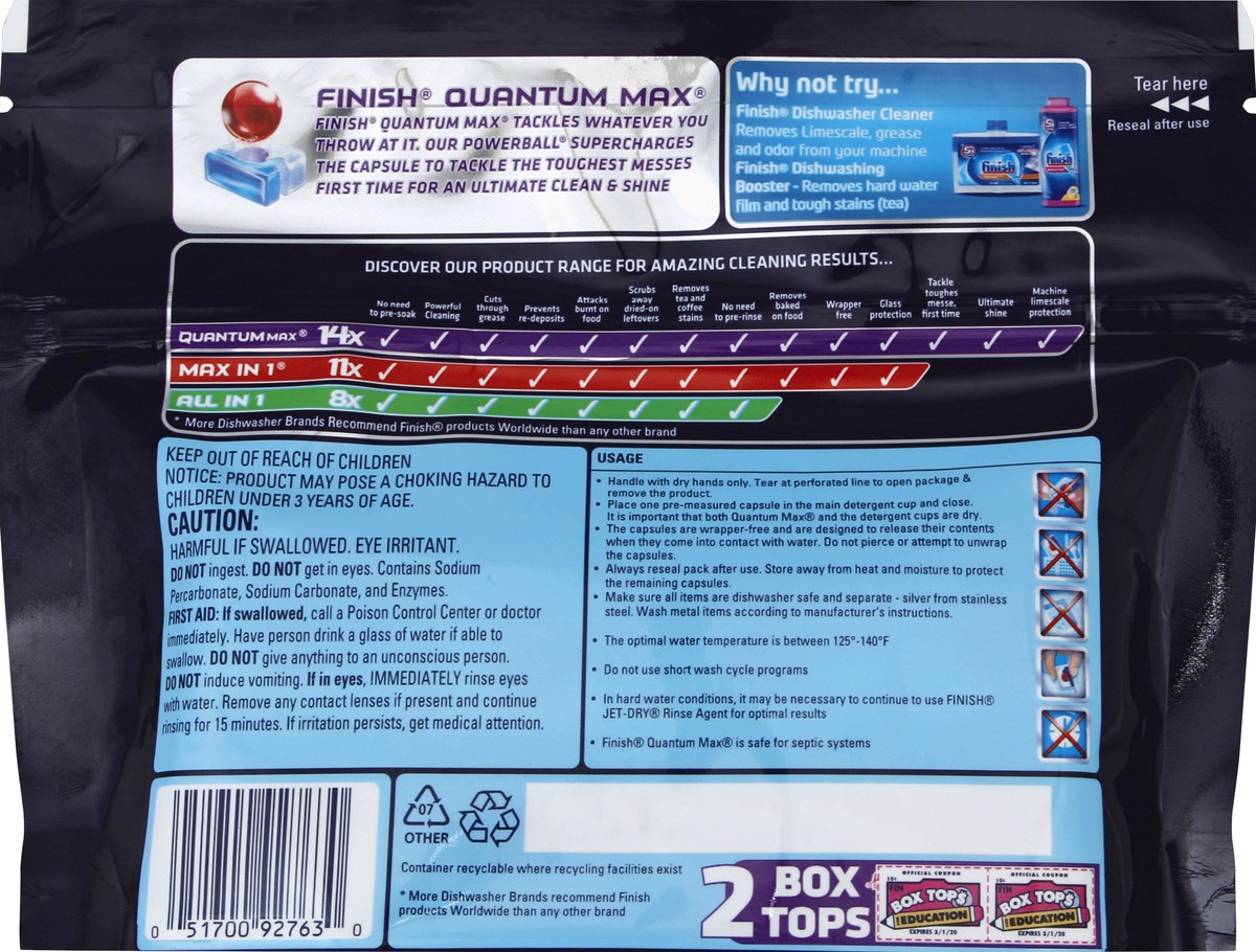 slide 8 of 8, Finish Automatic Dishwasher Detergent 14 ea, 14 ct