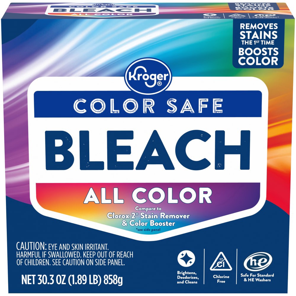 slide 2 of 3, Kroger Color Safe Bleach Powder, 30.3 oz