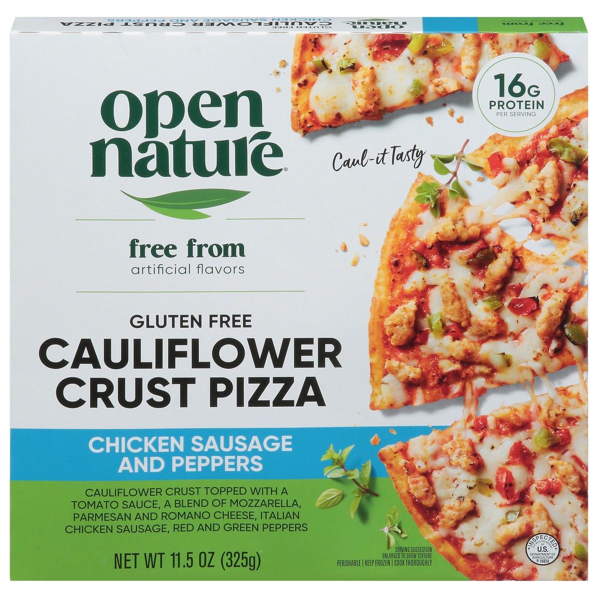 slide 2 of 4, Open Nature Chicken Sausage And Pepper Cauliflower Crust Pizza - 11.5 Oz, 11.5 oz