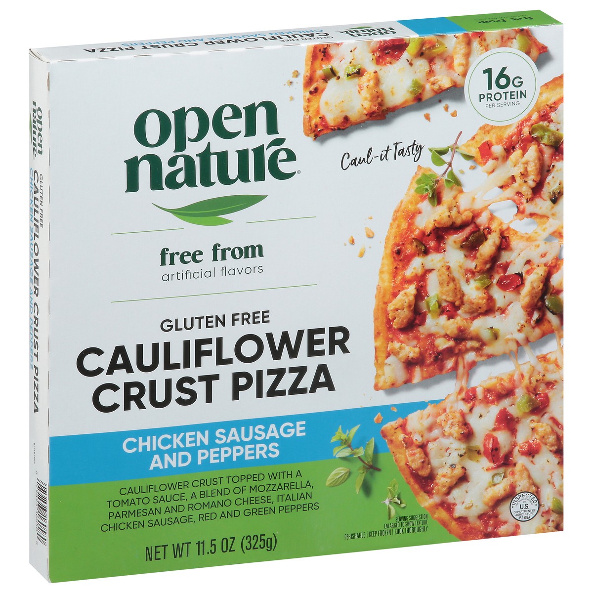 slide 4 of 4, Open Nature Chicken Sausage And Pepper Cauliflower Crust Pizza - 11.5 Oz, 11.5 oz