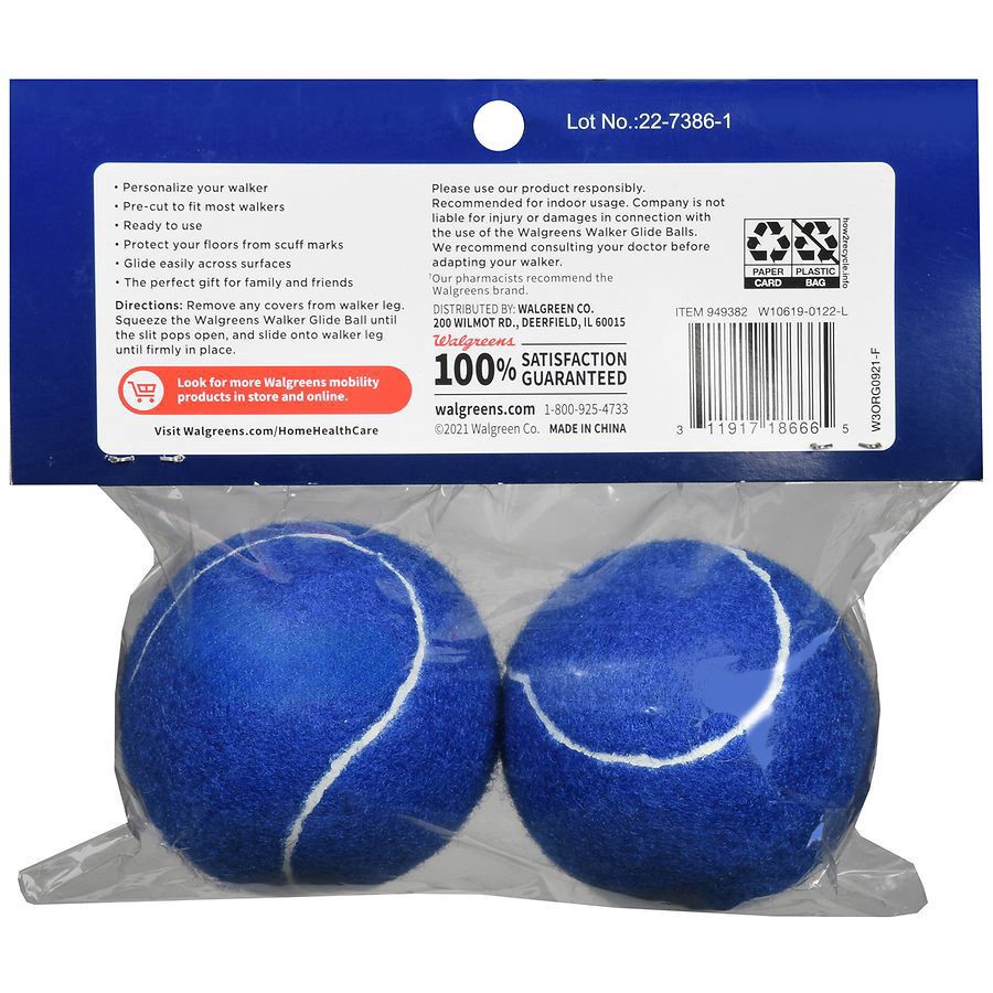 slide 4 of 5, Walgreens Walker Balls, 1 pair