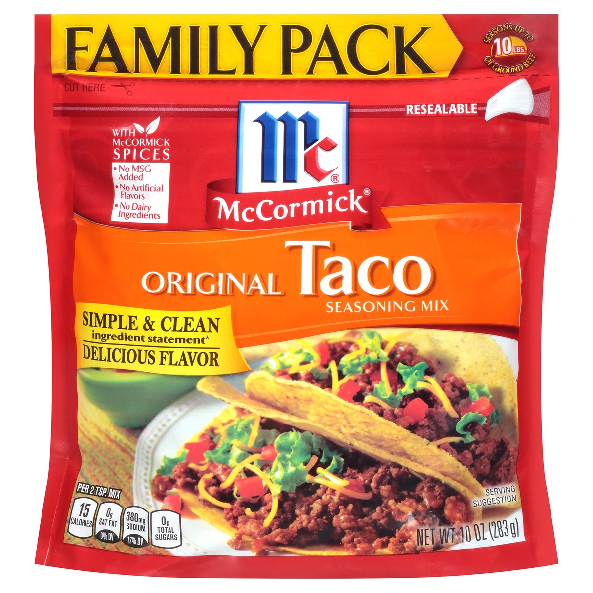 slide 1 of 7, McCormick Taco Seasoning Mix, 10 oz