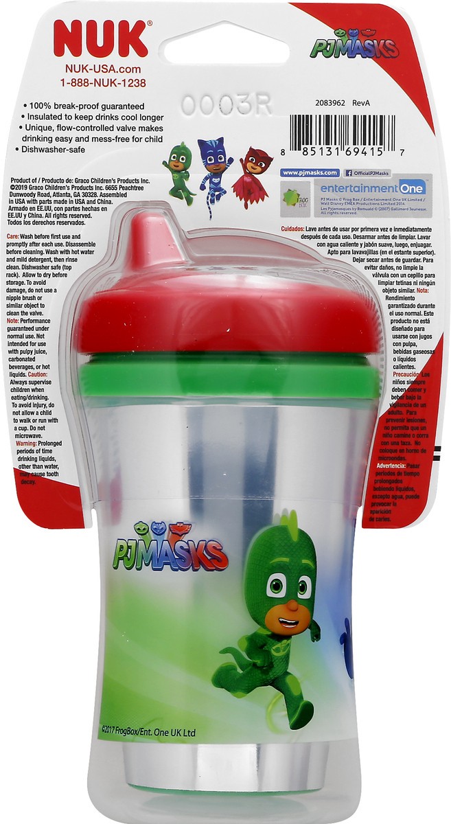slide 11 of 11, NUK Hard Spout PJ Masks 9 Ounce Insulated Cup 1 ea, 1 ea