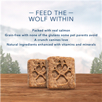 slide 11 of 17, Blue Buffalo Wilderness Trail Treats High Protein Grain Free Crunchy Dog Treats Biscuits, Salmon Recipe 10-oz Bag, 10 oz