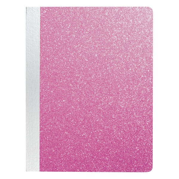 slide 1 of 1, Office Depot Brand Fashion Composition Notebook, 7-1/2'' X 9-3/4'', Wide Ruled, 160 Pages (80 Sheets), Pink Glitter, 80 ct