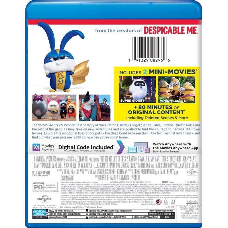 slide 2 of 2, Universal Home Video The Secret Life of Pets 2 (Blu-ray + DVD + Digital), 1 ct