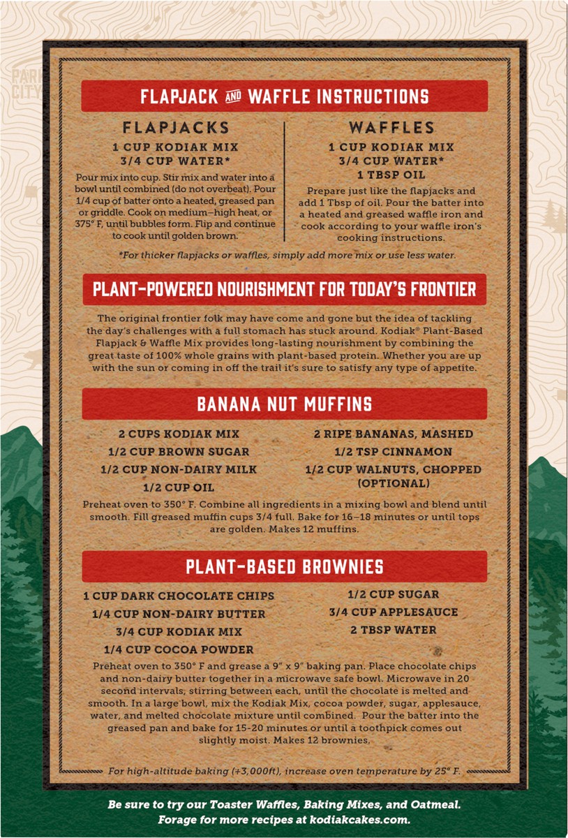 slide 4 of 8, Kodiak Cakes Plant-Based Classic Flapjack & Waffle Mix, 18 oz