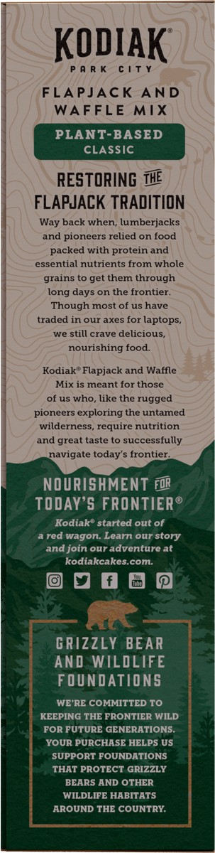 slide 6 of 8, Kodiak Cakes Plant-Based Classic Flapjack & Waffle Mix, 18 oz