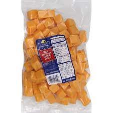 slide 1 of 1, Cubed Mild Cheddar, per lb