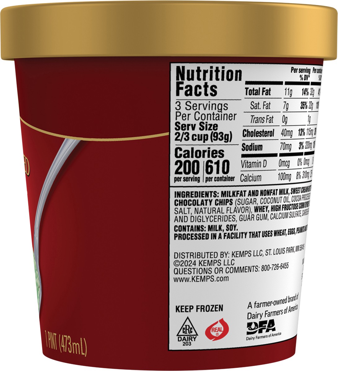 slide 12 of 12, Kemps Old Fashioned Peppermint Bon Bon Ice Cream, 1 pint