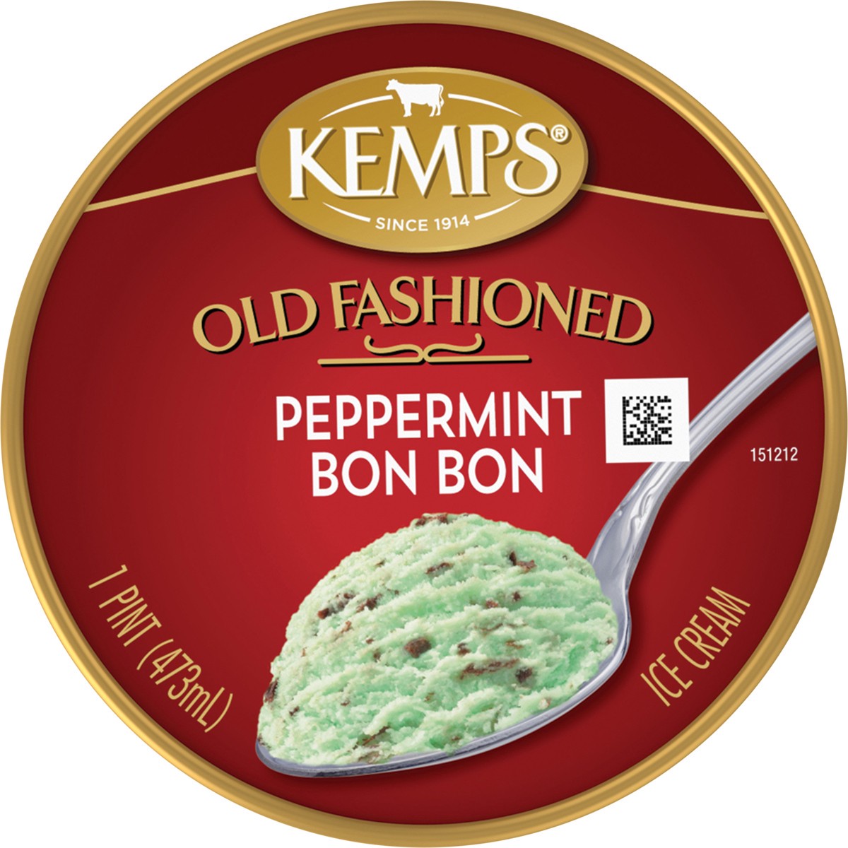slide 6 of 12, Kemps Old Fashioned Peppermint Bon Bon Ice Cream, 1 pint
