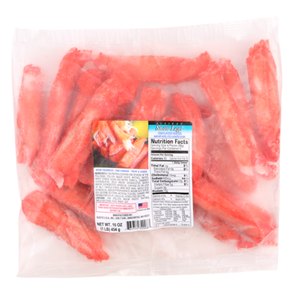 slide 1 of 1, Alaskan Snow Legs Frozen Crab-Flavored Surimi - 1 Lb, 1 lb