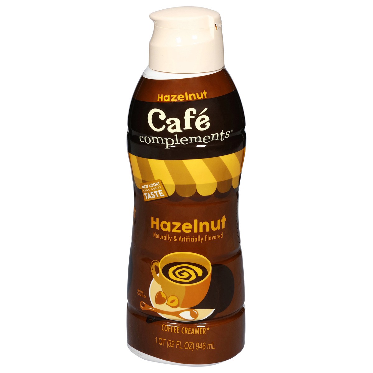 slide 1 of 9, Cafe Complements Hazelnut Coffee Creamer 1 qt, 1 qt