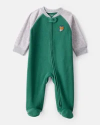Carter's Baby Boy Bear Loose Fit Long-Sleeve Sleep & Play - Green Green NB