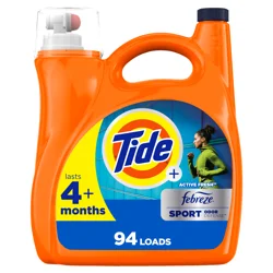 Tide Ultra Sport Advanced Odor + Stain Fighter Liquid Laundry Detergent, 117 fl oz, 83 Loads