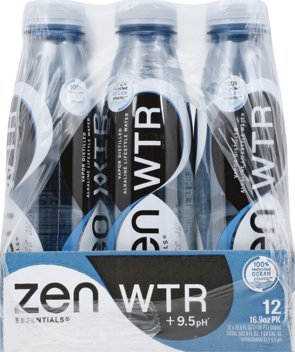 slide 2 of 9, Zen Water Vapor Distilled Alakaline Water, 16.9 oz