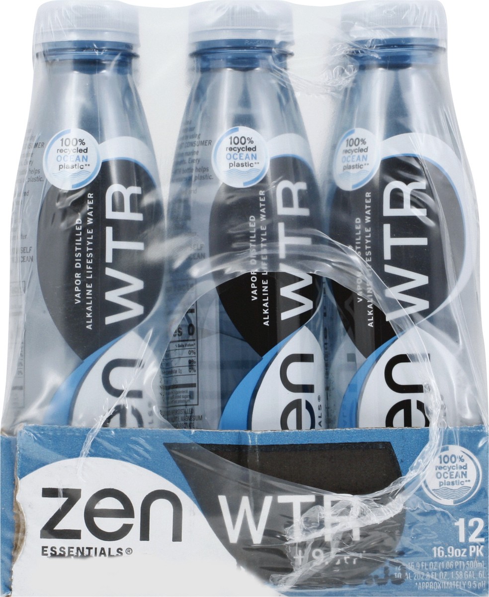 slide 3 of 9, Zen Water Vapor Distilled Alakaline Water, 16.9 oz