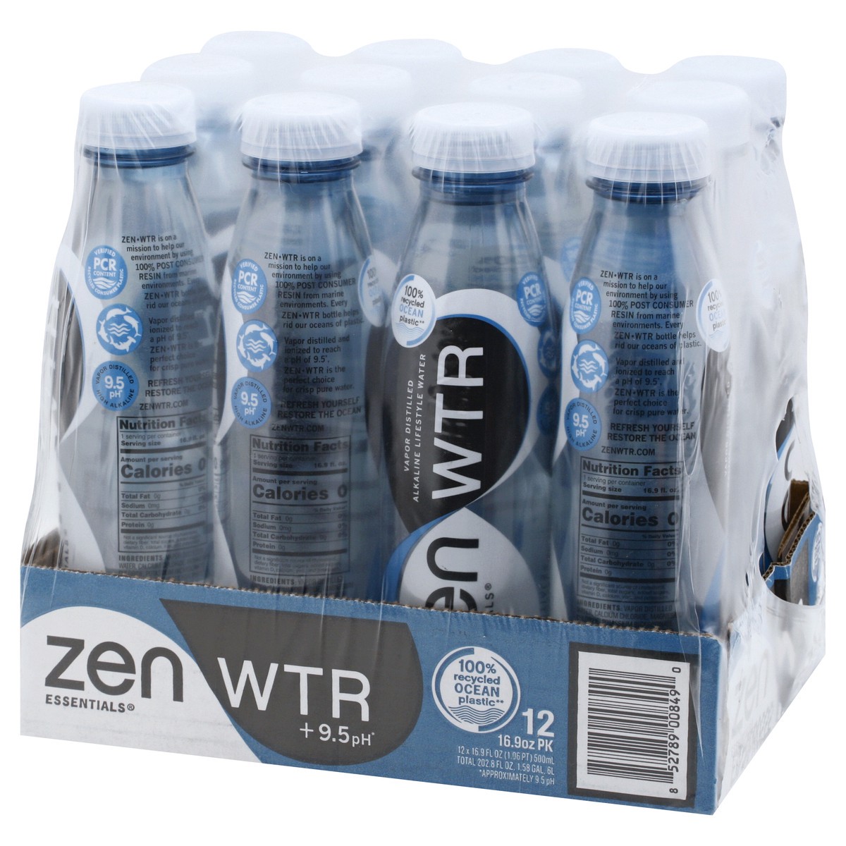 slide 5 of 9, Zen Water Vapor Distilled Alakaline Water, 16.9 oz