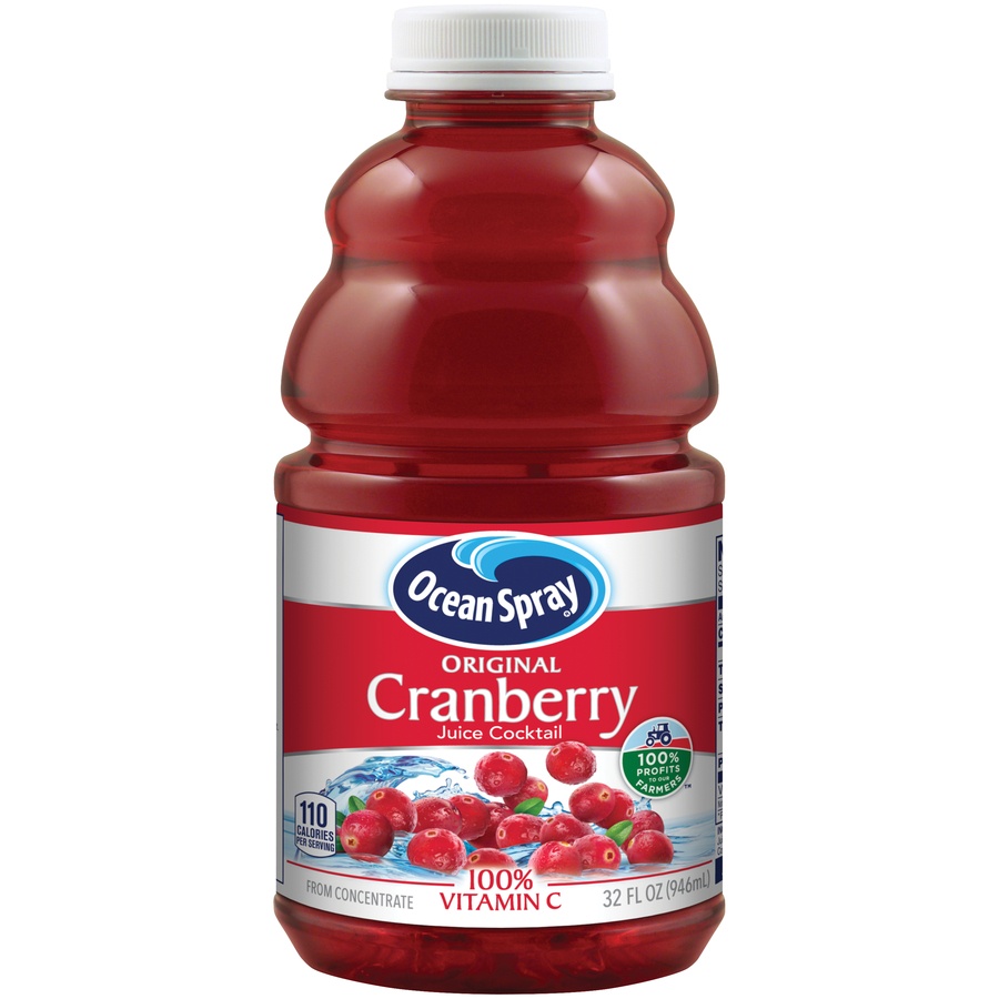 slide 1 of 5, Ocean Spray Cranberry Juice 32 Ounce, 32 oz