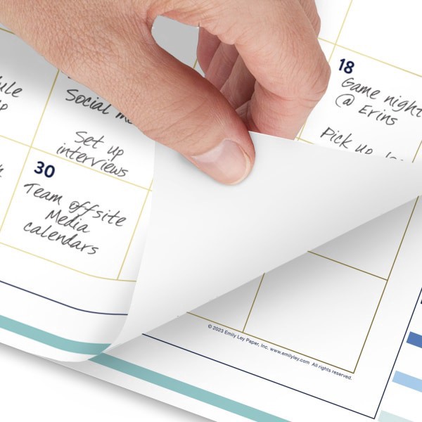 slide 5 of 6, 2025 Simplified By Emily Ley For At-A-Glance Monthly Wall Calendar, 15"" X 12"", Happy Stripe, January To December, El32-707, 1 ct