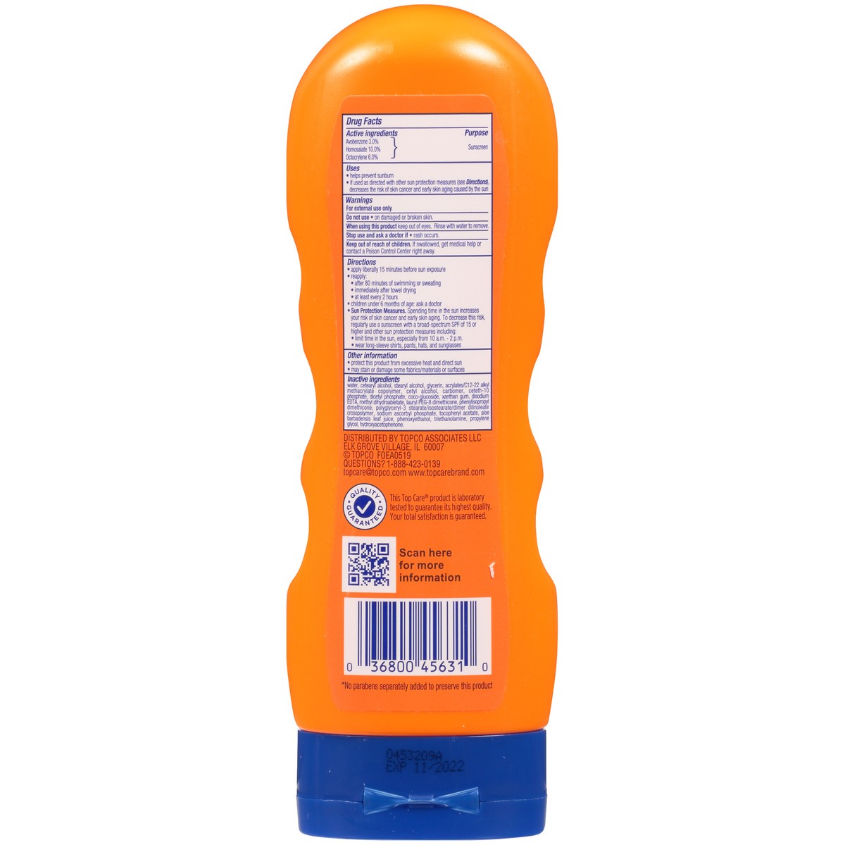 slide 8 of 8, TopCare Top Care Topcare Sun Lotion - Sport Sweat/Water Resistant Uva/Uvb Broad Spectrun Spf 50, 8 fl oz