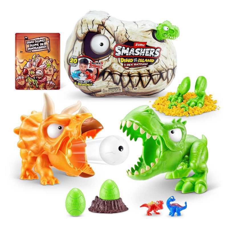 slide 9 of 10, ZURU Smashers Dino Island T-Rex Battles Figure Set, 1 ct