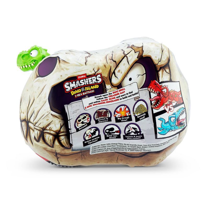 slide 3 of 10, ZURU Smashers Dino Island T-Rex Battles Figure Set, 1 ct