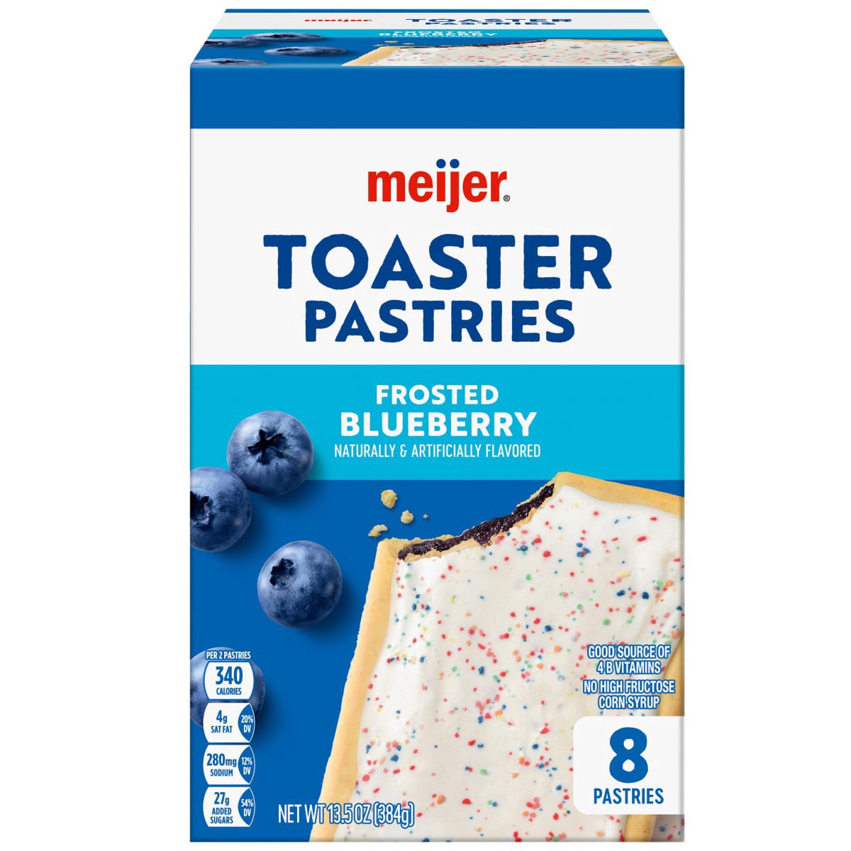 slide 1 of 29, Meijer Blueberry Frosted Toaster Treats, 8 ct