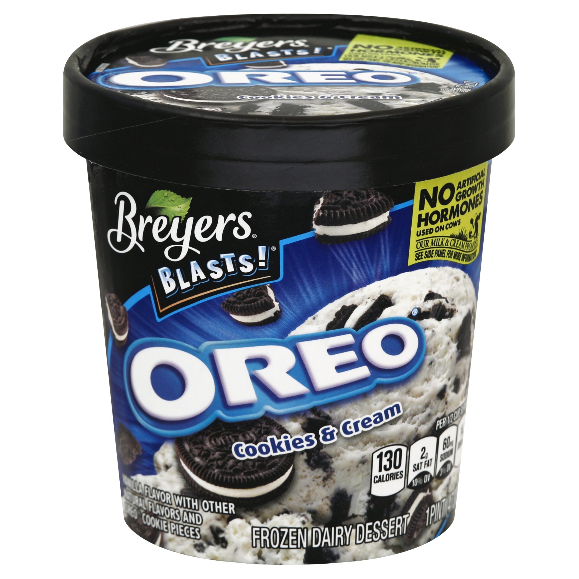 slide 1 of 1, Breyer's Blasts! Oreo Cookies & Cream Ice Cream, 16 fl oz